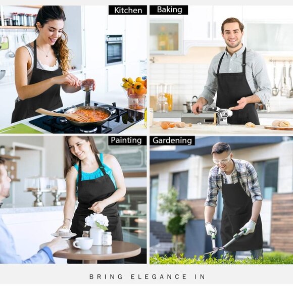 TWO - Luxury Cotton Chef Aprons – Timeless Protection & Style - Picture 7 of 7